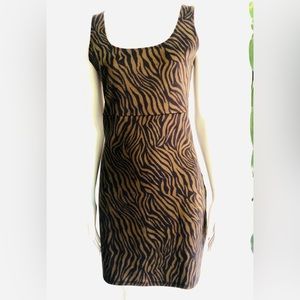 Cute animal print stretchy T- dress